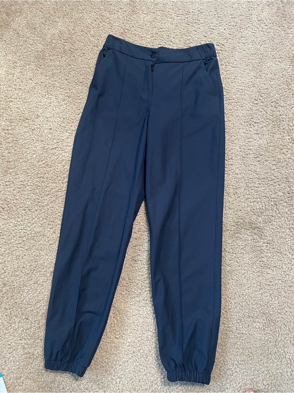 Lululemon Navy High-Waist Jogger Trousers